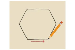 怎么画六边形