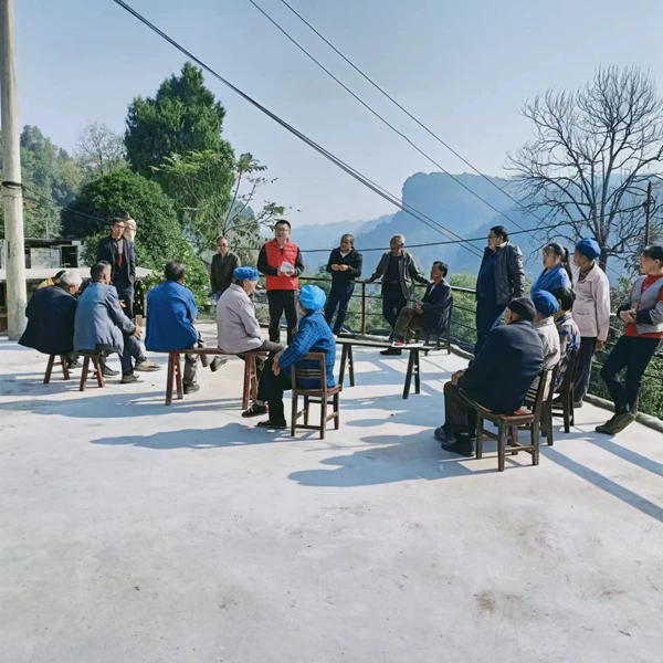 驻村干部开展“坝坝会”宣传双提升工程。