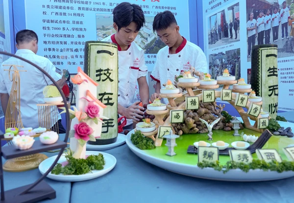 学生展示技能。